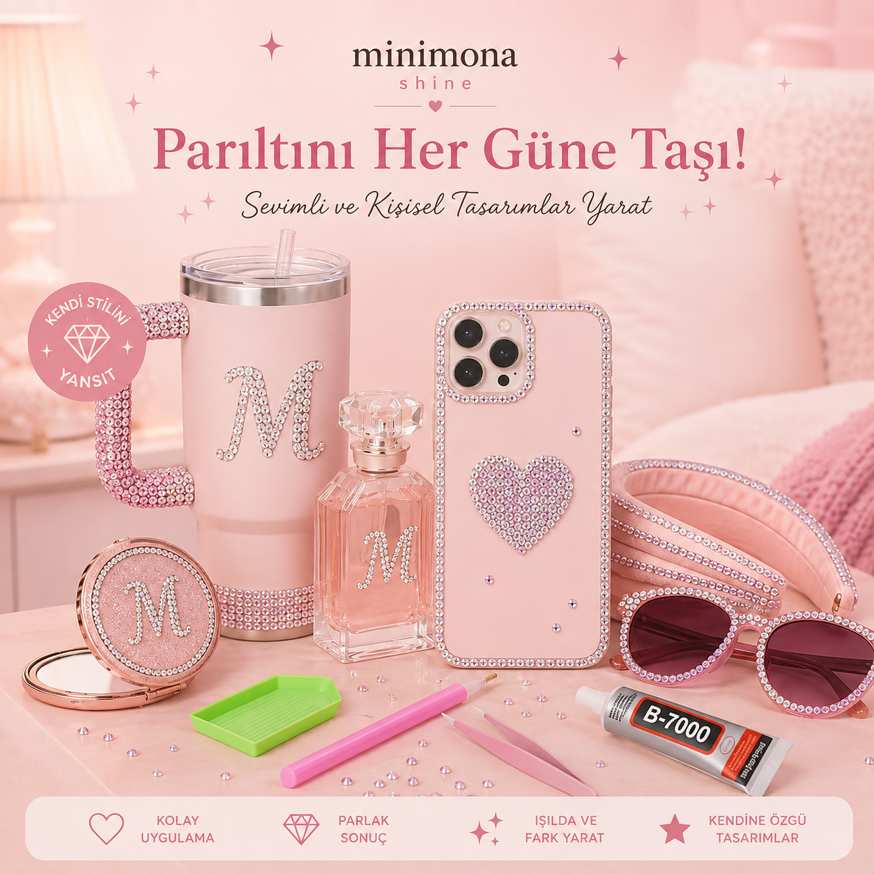 Minimona Shine - 10'Lu Bedazzling Kit
