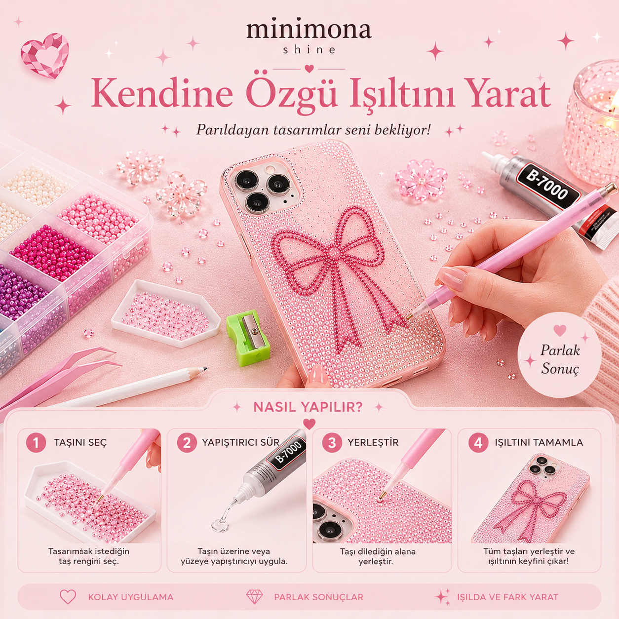 Minimona Shine - 10'Lu Bedazzling Kit