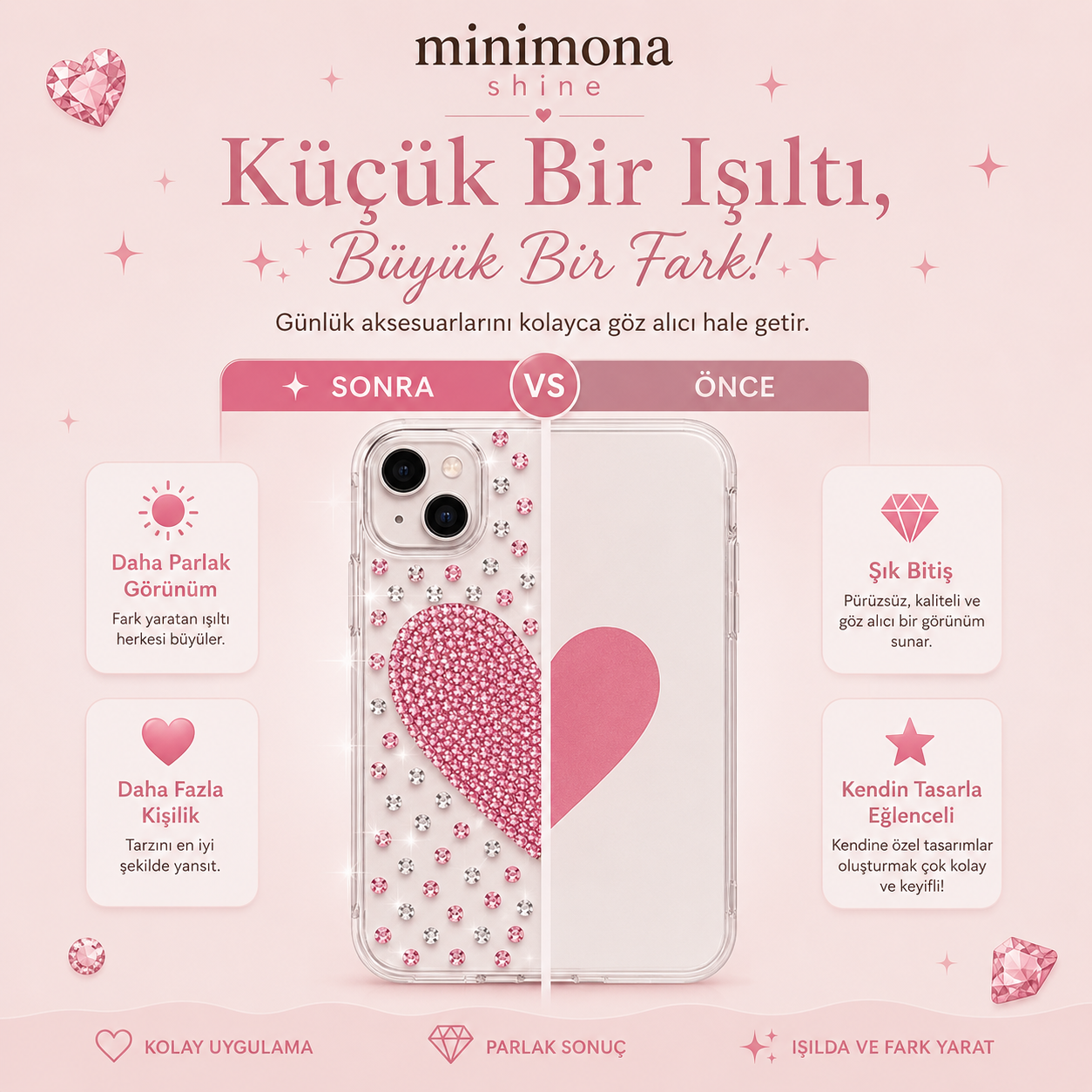 Minimona Shine - 10'Lu Bedazzling Kit