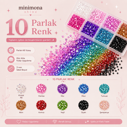 Minimona Shine - 10'Lu Bedazzling Kit